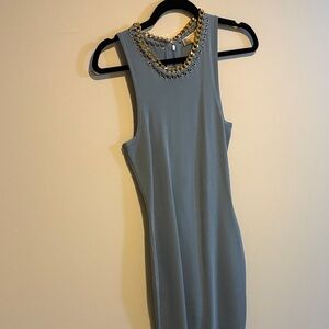 MICHAEL Michael Kors Gray Sleeveless Midi Dress